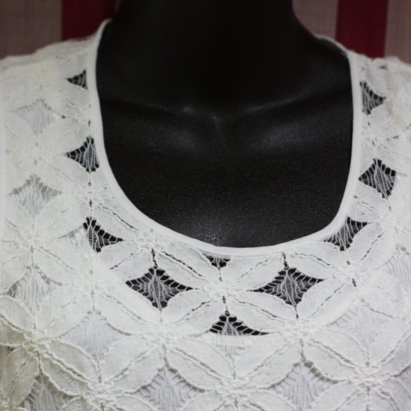 BANANA REPUBLIC White Lace Sheath Dress - Picture 3 of 5